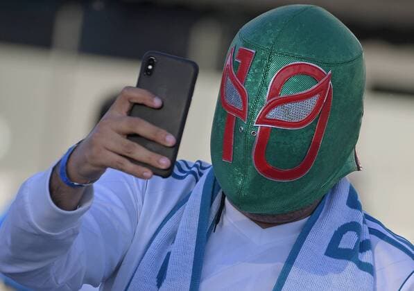 26 05 2018 Football UEFA Champions League Final 2018 Real Madrid FC Liverpool at the Olympic Stadium Kiev Ukraine Madrid Fan with mask