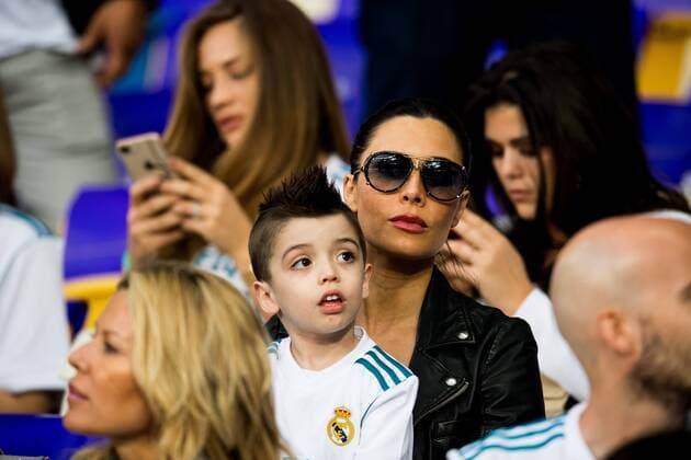 180526 Sergio Ramos Rubio son and Pilar Rubio wife of Real Madrid player Sergio Ramos not pictured in the stands ahead of the UEFA Champions League final between Real Madrid and Liverpool on May 26, 2018 in Kyiv Photo Vegard Wivestad Grott BILDBYRAN Code VG 170178  Copyright: VEGARDxWIVESTADxGRoTT BB180526BB741