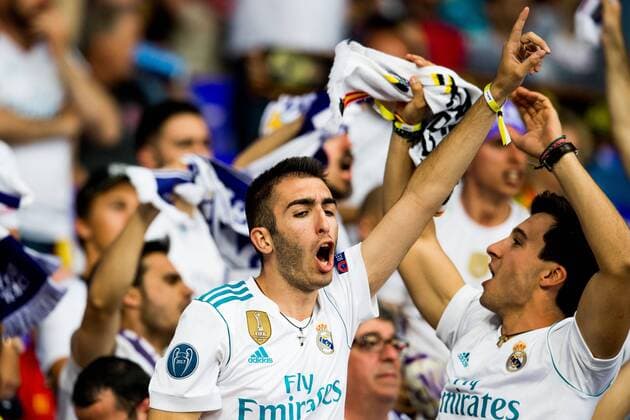180526 Supporters of Real Madrid ahead of the UEFA Champions League final between Real Madrid and Liverpool on May 26, 2018 in Kyiv Photo Vegard Wivestad Grott BILDBYRAN Code VG 170178  Copyright: VEGARDxWIVESTADxGRoTT BB180526BB744