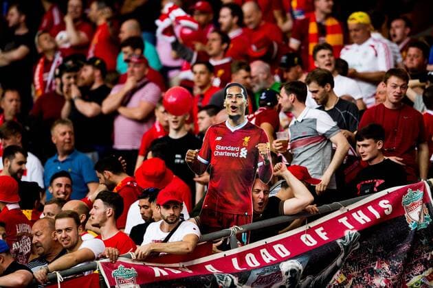 180526 Supporters of Livepool ahead of the UEFA Champions League final between Real Madrid and Liverpool on May 26, 2018 in Kyiv Photo Vegard Wivestad Grott BILDBYRAN Code VG 170178  Copyright: VEGARDxWIVESTADxGRoTT BB180526BB748