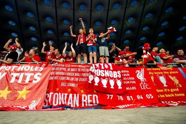 180526 Supporters of Liverpool ahead of the UEFA Champions League final between Real Madrid and Liverpool on May 26, 2018 in Kyiv Photo Vegard Wivestad Grott BILDBYRAN Code VG 170178  Copyright: VEGARDxWIVESTADxGRoTT BB180526BB799