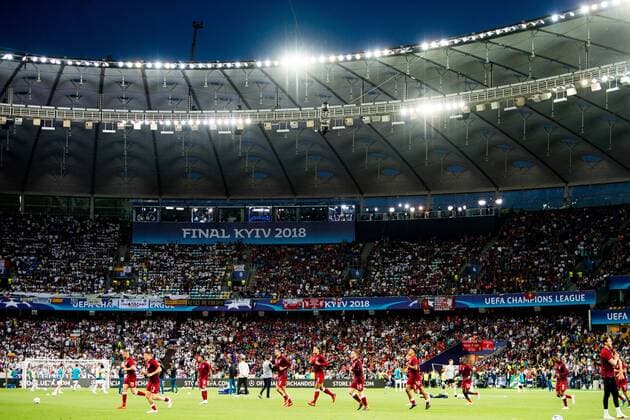 180526 The players of Liverpool during warm up ahead of the UEFA Champions League final between Real Madrid and Liverpool on May 26, 2018 in Kyiv Photo Vegard Wivestad Grott BILDBYRAN Code VG 170178  Copyright: VEGARDxWIVESTADxGRoTT BB180526BB805