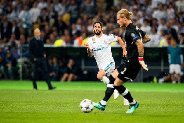 180526 Isco of Real Madrid during the UEFA Champions League final between Real Madrid and Liverpool on May 26, 2018 in Kyiv Photo Vegard Wivestad Grott BILDBYRAN Code VG 170178  Copyright: VEGARDxWIVESTADxGRoTT BB180526BB983