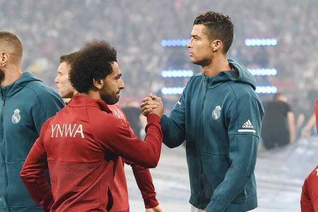 Fußball, CL Finale, Real Madrid - FC Liverpool Mg Kiev (Ucraina) 26 05 2018 - finale Champions League Real Madrid-Liverpool foto Matteo Gribaudi Image nella foto: Mohamed Salah-Cristiano Ronaldo 