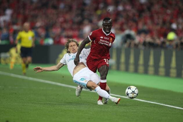Fußball, CL Finale, Real Madrid - FC Liverpool SOCCER - UEFA CL final, Liverpool vs Real, preview KIEV,UKRAINE,26.MAY.18 - SOCCER - UEFA Champions League, final, Liverpool FC vs Real Madrid CF. Image shows Luka Modric (Madrid) and Alberto Moreno (Liverpool) GEPAxpictures xMaticxKlansek
