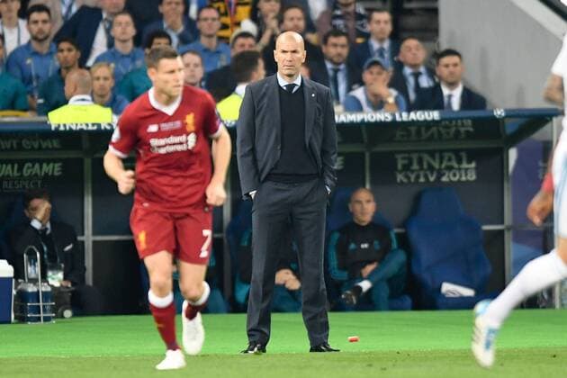 Fußball, CL Finale, Real Madrid - FC Liverpool ZINEDINE ZIDANE (ENTRAINEUR REAL MADRID) FOOTBALL : Real Madrid vs Liverpool - Ligue des Champions - Finale - 26 05 2018 AnthonyBIBARD FEP Panoramic 