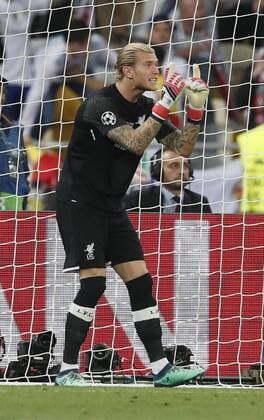 Loris Karius of Liverpool reacts after conceeding during the UEFA Champions League Final match at the NSK Olimpiyskiy Stadium, Kiev. Picture date 26th May 2018. Picture credit should read: David Klein Sportimage EDITORIAL USE ONLY. No use with unauthorised audio, video, data, fixture lists, club league logos or live services. Online in-match use limited to 120 images, no video emulation. No use in betting, games or single club league player publications.