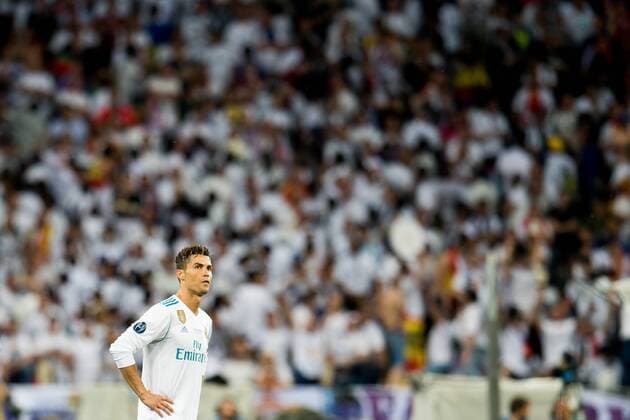 180526 Cristiano Ronaldo or Real Madrid looks dejected after 1 1 during the UEFA Champions League final between Real Madrid and Liverpool on May 26, 2018 in Kyiv Photo Vegard Wivestad Grott BILDBYRAN Code VG 170178  Copyright: VEGARDxWIVESTADxGRoTT BB180526ZE016