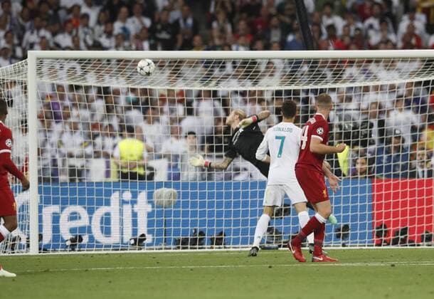 Loris Karius of Liverpool can only watch as Gareth Bale of Real Madrid scores a spectacular goal during the UEFA Champions League Final match at the NSK Olimpiyskiy Stadium, Kiev. Picture date 26th May 2018. Picture credit should read: David Klein Sportimage EDITORIAL USE ONLY. No use with unauthorised audio, video, data, fixture lists, club league logos or live services. Online in-match use limited to 120 images, no video emulation. No use in betting, games or single club league player publications.