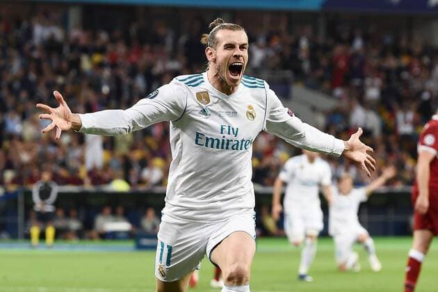 Fußball, CL Finale, Real Madrid - FC Liverpool Mg Kiev (Ucraina) 26 05 2018 - finale Champions League Real Madrid-Liverpool foto Matteo Gribaudi Image nella foto: esultanza gol Gareth Bale 