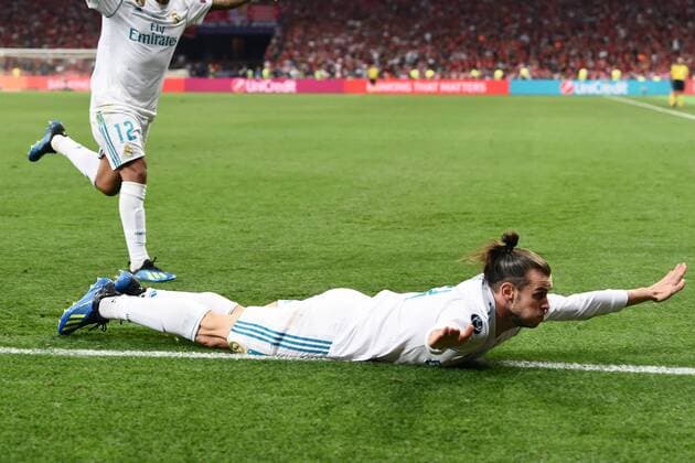 Fußball, CL Finale, Real Madrid - FC Liverpool Mg Kiev (Ucraina) 26 05 2018 - finale Champions League Real Madrid-Liverpool foto Matteo Gribaudi Image nella foto: esultanza gol Gareth Bale 