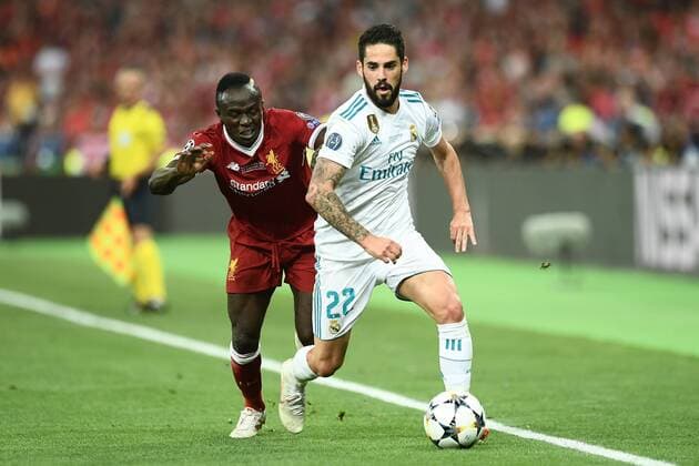 Fußball, CL Finale, Real Madrid - FC Liverpool Mg Kiev (Ucraina) 26 05 2018 - finale Champions League Real Madrid-Liverpool foto Matteo Gribaudi Image nella foto: Isco-Sadio Mane 