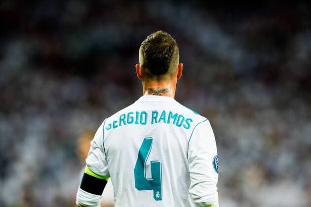 180526 Sergio Ramos or Real Madrid during the UEFA Champions League final between Real Madrid and Liverpool on May 26, 2018 in Kyiv Photo Vegard Wivestad Grott BILDBYRAN Code VG 170178  Copyright: VEGARDxWIVESTADxGRoTT BB180526ZV025