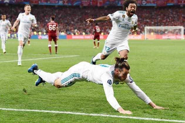 Fußball, CL Finale, Real Madrid - FC Liverpool Mg Kiev (Ucraina) 26 05 2018 - finale Champions League Real Madrid-Liverpool foto Matteo Gribaudi Image nella foto: esultanza gol Gareth Bale 