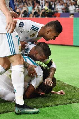 Fußball, CL Finale, Real Madrid - FC Liverpool Mg Kiev (Ucraina) 26 05 2018 - finale Champions League Real Madrid-Liverpool foto Matteo Gribaudi Image nella foto: esultanza gol Gareth Bale 