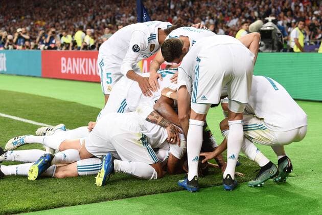 Fußball, CL Finale, Real Madrid - FC Liverpool Mg Kiev (Ucraina) 26 05 2018 - finale Champions League Real Madrid-Liverpool foto Matteo Gribaudi Image nella foto: esultanza gol Gareth Bale 