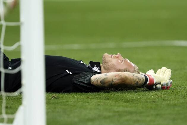 Fußball, CL Finale, Real Madrid - FC Liverpool (L-R) goalkeeper Loris Karius of Liverpool FC during the UEFA Champions League final between Real Madrid and Liverpool on May 26, 2018 at NSC Olimpiyskiy Stadium in Kyiv, Ukraine UEFA Champions League 2017 2018 xVIxVIxImagesx xMauricexvanxSteenxIVx 11043610