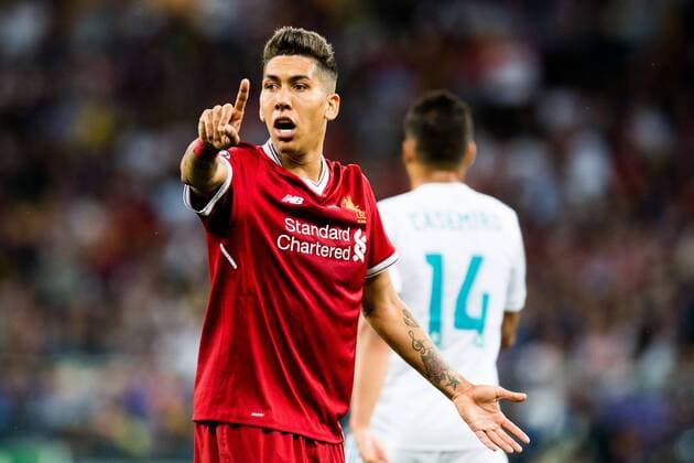 180526 Roberto Firmino or Liverpool reacts during the UEFA Champions League final between Real Madrid and Liverpool on May 26, 2018 in Kyiv Photo Vegard Wivestad Grott BILDBYRAN Code VG 170178  Copyright: VEGARDxWIVESTADxGRoTT BB180526ZB030
