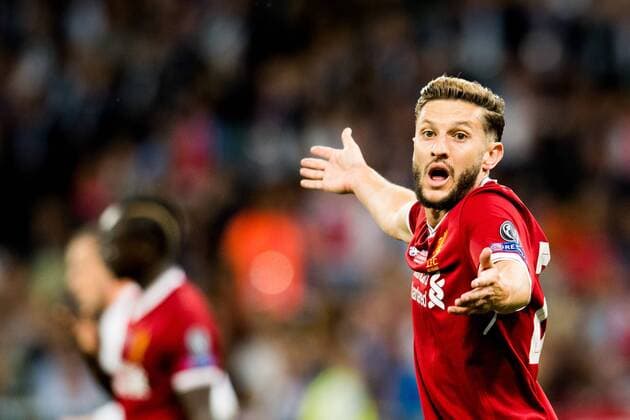 180526 Adam Lallana or Liverpool reacts during the UEFA Champions League final between Real Madrid and Liverpool on May 26, 2018 in Kyiv Photo Vegard Wivestad Grott BILDBYRAN Code VG 170178  Copyright: VEGARDxWIVESTADxGRoTT BB180526ZW027