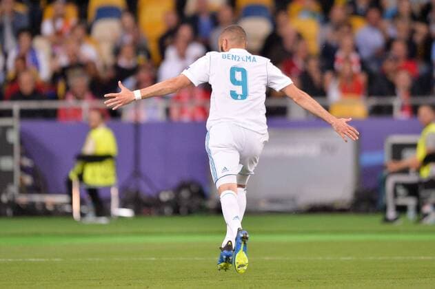 Fußball, CL Finale, Real Madrid - FC Liverpool 09 KARIM BENZEMA (REAL) - JOIE FOOTBALL : Real Madrid vs Liverpool - Ligue des Champions - Finale - 26 05 2018 AnthonyBIBARD FEP Panoramic 