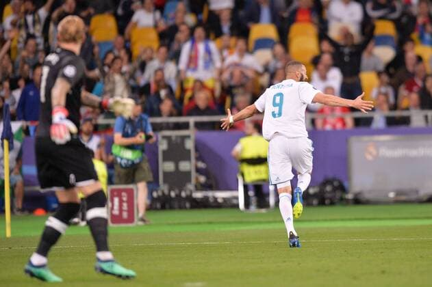 Fußball, CL Finale, Real Madrid - FC Liverpool 09 KARIM BENZEMA (REAL) - JOIE FOOTBALL : Real Madrid vs Liverpool - Ligue des Champions - Finale - 26 05 2018 AnthonyBIBARD FEP Panoramic 