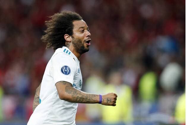 Fußball, CL Finale, Real Madrid - FC Liverpool (L-R) Marcelo of Real Madrid during the UEFA Champions League final between Real Madrid and Liverpool on May 26, 2018 at NSC Olimpiyskiy Stadium in Kyiv, Ukraine UEFA Champions League 2017 2018 xVIxVIxImagesx xMauricexvanxSteenxIVx 11043678