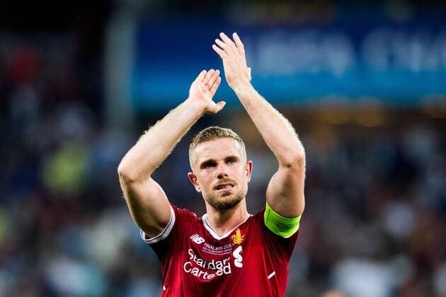 180526 Jordan Henderson or Liverpool looks dejected after the UEFA Champions League final between Real Madrid and Liverpool on May 26, 2018 in Kyiv Photo Vegard Wivestad Grott BILDBYRAN Code VG 170178  Copyright: VEGARDxWIVESTADxGRoTT BB180526ZY031