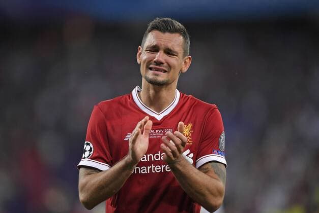 26 05 2018 Football UEFA Champions League Final 2018 Real Madrid FC Liverpool at the Olympic Stadium Kiev Ukraine Dejan Lovren Liverpool disappointed