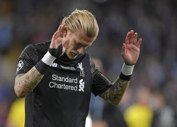 26 05 2018 Football UEFA Champions League Final 2018 Real Madrid FC Liverpool at the Olympic Stadium Kiev Ukraine Goalkeeper Loris Karius FC Liverpool disappointed
