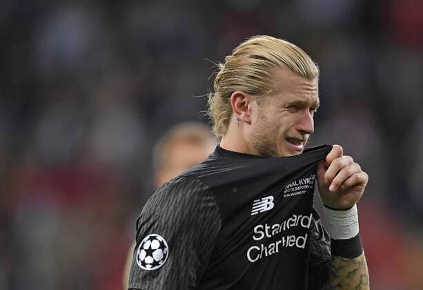 26 05 2018 Football UEFA Champions League Final 2018 Real Madrid FC Liverpool at the Olympic Stadium Kiev Ukraine Goalkeeper Loris Karius FC Liverpool disappointed
