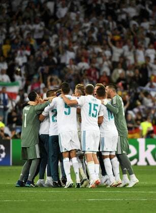 Fußball, CL Finale, Real Madrid - FC Liverpool Real Madrid s players celebrate after winning the UEFA Champions League final between Real Madrid and Liverpool FC at the NSC Olimpiyskiy stadium in Kiev, Ukraine, 26 May 2018. UCL Final 2018 - Real Madrid vs Liverpool FC !ACHTUNG: NUR REDAKTIONELLE NUTZUNG!  Copyright: xMykolaxTysx RML01 20180526-636629723257316233