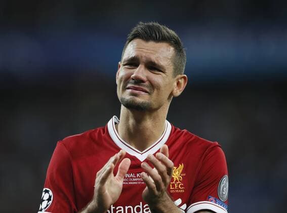Fußball, CL Finale, Real Madrid - FC Liverpool Dejan Lovren of Liverpool dejected during the UEFA Champions League Final match at the NSK Olimpiyskiy Stadium, Kiev. Picture date 26th May 2018. Picture credit should read: David Klein Sportimage EDITORIAL USE ONLY. No use with unauthorised audio, video, data, fixture lists, club league logos or live services. Online in-match use limited to 120 images, no video emulation. No use in betting, games or single club league player publications.