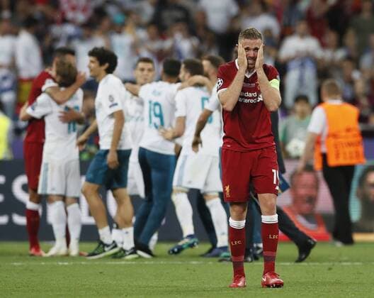 Fußball, CL Finale, Real Madrid - FC Liverpool Jordan Henderson of Liverpool devastated during the UEFA Champions League Final match at the NSK Olimpiyskiy Stadium, Kiev. Picture date 26th May 2018. Picture credit should read: David Klein Sportimage EDITORIAL USE ONLY. No use with unauthorised audio, video, data, fixture lists, club league logos or live services. Online in-match use limited to 120 images, no video emulation. No use in betting, games or single club league player publications.
