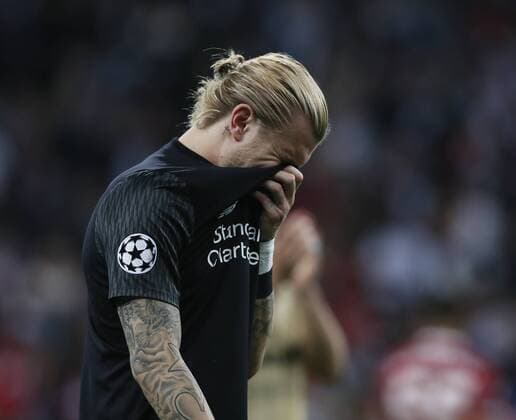 Loris Karius of Liverpool cries during the UEFA Champions League Final match at the NSK Olimpiyskiy Stadium, Kiev. Picture date 26th May 2018. Picture credit should read: David Klein Sportimage EDITORIAL USE ONLY. No use with unauthorised audio, video, data, fixture lists, club league logos or live services. Online in-match use limited to 120 images, no video emulation. No use in betting, games or single club league player publications.