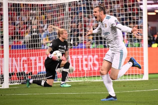 11 Gareth Bale (real) - JOIE - 01 LORIS KARIUS (LIV) - DECEPTION FOOTBALL : Real Madrid vs Liverpool - Ligue des Champions - Finale - 26 05 2018 AnthonyBIBARD FEP Panoramic 