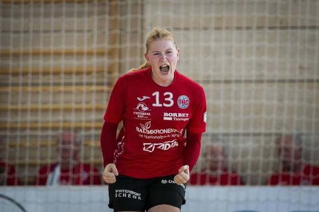 1 HANDBALL DAMEN BUNDESLIGA THÜRINGER HC BAYER LEVERKUSEN 26 05 2018 Bad Langensalza Meike Schmelzer 13 Thuringian HC in Women 1 Bundesliga Handball match of Thuringia HC vs TSV Bayer 04 Leverkusen on 26 May 2018 in Bad Langensalza
