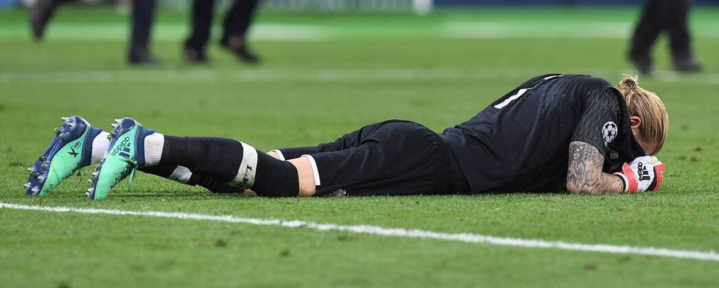 Football Champions League Final Real Madrid Liverpool on 26 05 2018 at the Olympic Stadium in Kiev Loris Karius Liverpool disappointed on the ground xRx