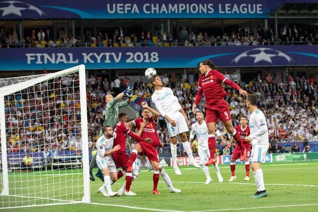 SOCCER - UEFA CL final, Liverpool vs Real KIEV,UKRAINE,26.MAY.18 - SOCCER - UEFA Champions League, final, Liverpool FC vs Real Madrid CF. Image shows Keylor Navas (Madrid), Raphael Varane (Madrid) and Virgil Van Dijk (Liverpool). GEPAxpictures xMaticxKlansek