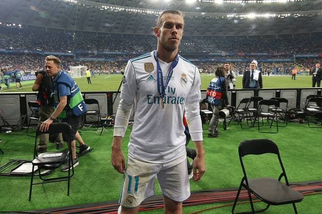 Real Madrid v Liverpool UEFA Champions League Final Gareth Bale of Real Madrid at the end of the UEFA Champions League Final at the Olympic Stadium, Kiev Content Not Available For UK Newspapers Copyright: xPaulxChestertonx FIL-11844-0064