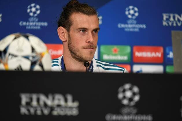 Real Madrid s player Gareth Bale delivers statements to the press after his team won the UEFA Champions League final game between Real Madrid and Liverpool FC at the NSC Olimpiyskiy stadium in Kiev, Ukraine, 26 May 2018. UCL Final 2018 - Real Madrid vs Liverpool FC !ACHTUNG: NUR REDAKTIONELLE NUTZUNG!  Copyright: xMykolaxTysx RML01 20180527-636629782851773404