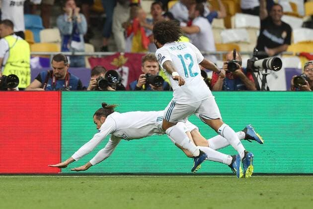Real Madrid v Liverpool UEFA Champions League Final Gareth Bale of Real Madrid celebrates scoring his sides 2nd goal during the UEFA Champions League Final at the Olympic Stadium, Kiev Content Not Available For UK Newspapers Copyright: xPaulxChestertonx FIL-11844-0116