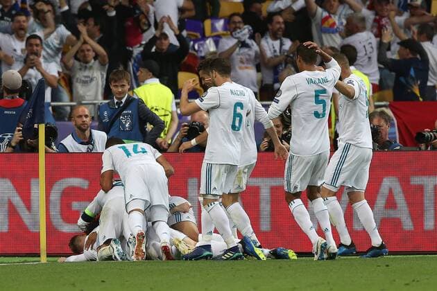 Real Madrid v Liverpool UEFA Champions League Final Gareth Bale of Real Madrid celebrates scoring his sides 2nd goal during the UEFA Champions League Final at the Olympic Stadium, Kiev Content Not Available For UK Newspapers Copyright: xPaulxChestertonx FIL-11844-0125