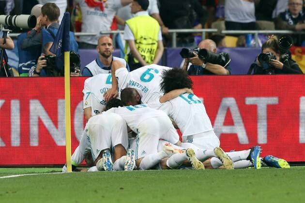 Real Madrid v Liverpool UEFA Champions League Final Gareth Bale of Real Madrid celebrates scoring his sides 2nd goal during the UEFA Champions League Final at the Olympic Stadium, Kiev Content Not Available For UK Newspapers Copyright: xPaulxChestertonx FIL-11844-0127
