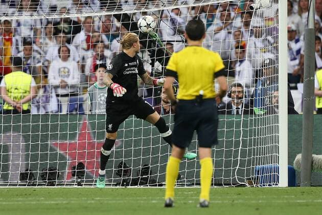 Real Madrid v Liverpool UEFA Champions League Final Loris Karius of Liverpool fumbles a shot by Gareth Bale of Real Madrid and concedes his side s 3rd goal during the UEFA Champions League Final at the Olympic Stadium, Kiev Content Not Available For UK Newspapers Copyright: xPaulxChestertonx FIL-11844-0146