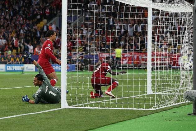 Real Madrid v Liverpool UEFA Champions League Final Sadio Mane of Liverpool scores his sides 1st goal during the UEFA Champions League Final at the Olympic Stadium, Kiev Content Not Available For UK Newspapers Copyright: xPaulxChestertonx FIL-11844-0181