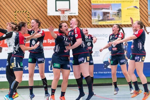 Sigesjubel SG H2Ku Herrenberg Kuties SG H2Ku Herrenberg Kuties vs SG 09 Kirchhof Handball 2 Bundesliga Women HBF season 17 18 26 05 2018 SG H2Ku Herrenberg Kuties vs SG 09 Kirchhof Handball 2 Bundesliga Women HBF season 17 18 26 05 2018 Herrenberg Copyright: xEIBNER WolfgangxFrankx EP_WFK