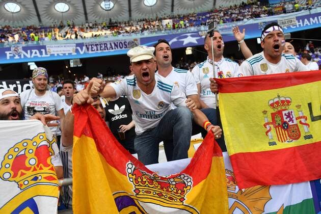 Fans Football fans Real Madrid Football Champions League Final 2018 Real Madrid Liverpool FC 3 1 Season2017 18 at 26 05 2018 Stadium NSK Olimpiyskyi