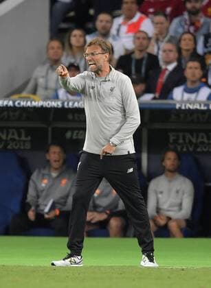 26 05 2018 Football UEFA Champions League Final 2018 Real Madrid FC Liverpool at the Olympic Stadium Kiev Ukraine Coach Jürgen Klopp FC Liverpool in Rage on the sidelines