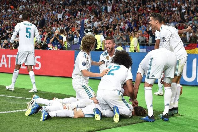 Football Champions League Final Real Madrid Liverpool on 26 05 2018 in the Olympic Stadium in Kiev Torjubel to 2 1 by Gareth Bale Madrid xRx