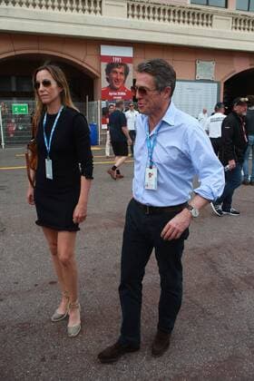 Photo4 LaPresse 27 05 2018 Monte Carlo, Monaco Grand Prix Formula One Monaco 2018 In the pic: Hugh Grant actor with his wife Anna Eberstein  Copyright: xPhoto4 LaPressex